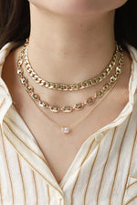 Zircon Copper Necklace Three-Piece Set