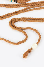 Wood Ring Rope Belt
