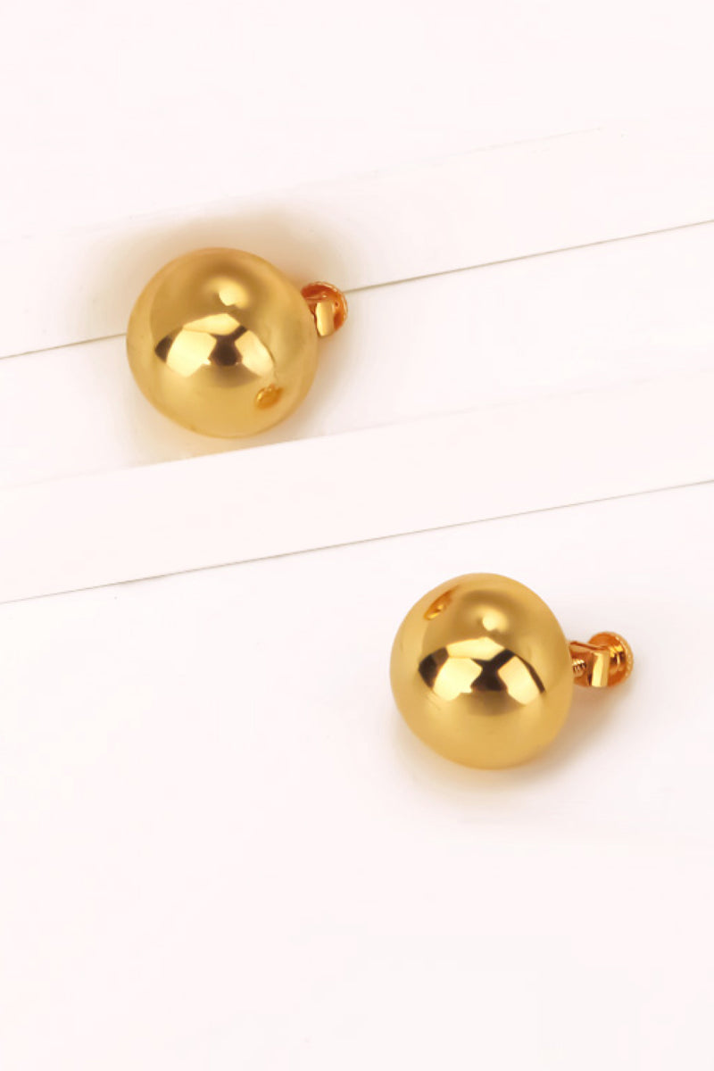 18K Gold Plated Ball Stud Earrings