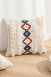 2 Picks Embroidered Fringe Detail Pillow Cover