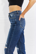 VERVET Full Size Distressed Cropped Jeans with Pockets