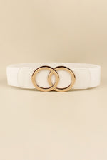 Zinc Alloy Buckle Elastic PU Belt