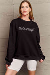 Simply Love Full Size MEET ME AT MIDNIGHT Graphic Round Neck Sweatshirt