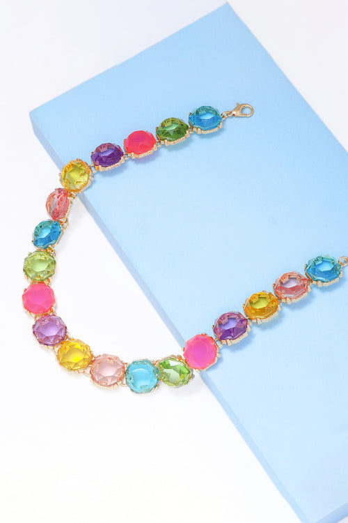 Zinc Alloy Resin Necklace