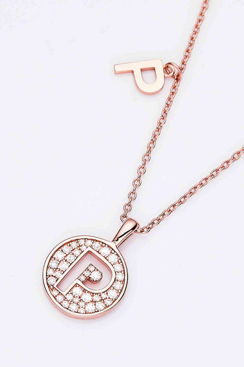 Adored Moissanite K to T Pendant Necklace