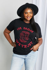 mineB Full Size IN MOM WE TRUST Graphic Tee
