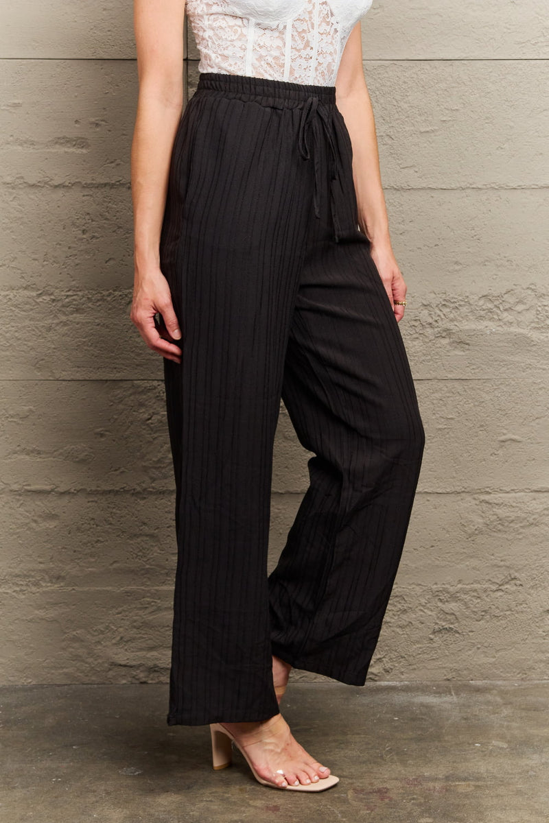 Tie Waist Long Pants